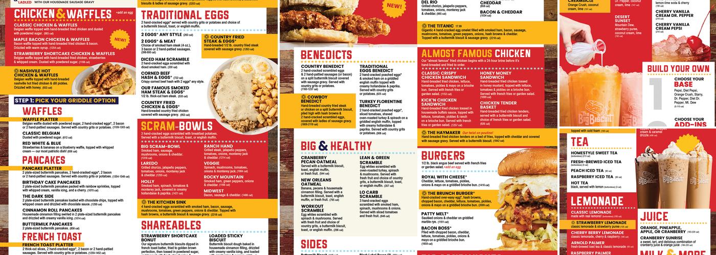 The Big Biscuit Menu