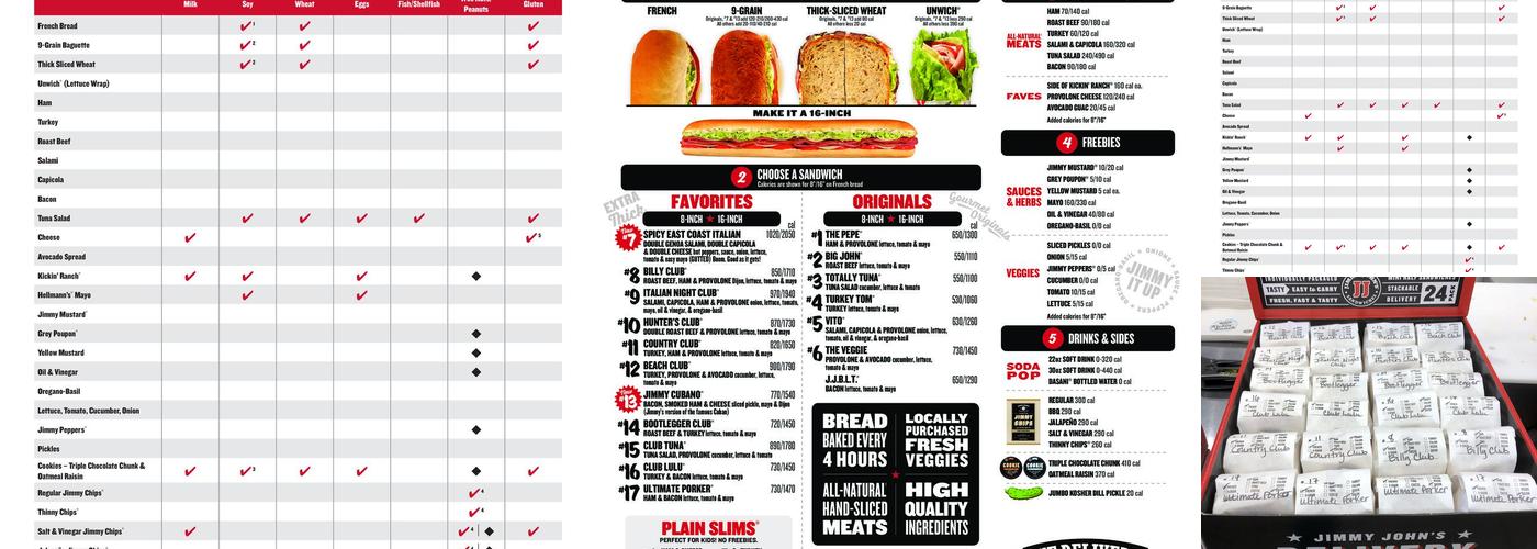 Jimmy John's Menu