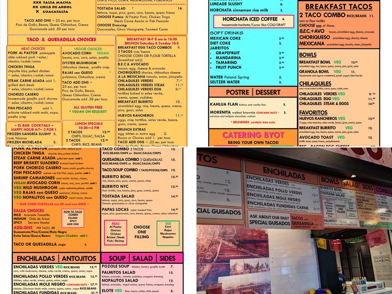 La Palapa Tacos Gotham Menu