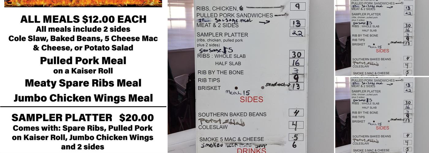 D's & C's Barbeque Menu