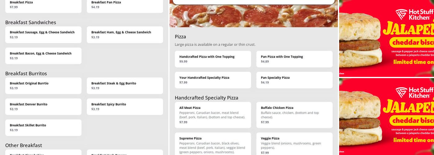 Hot Stuff Pizza Menu