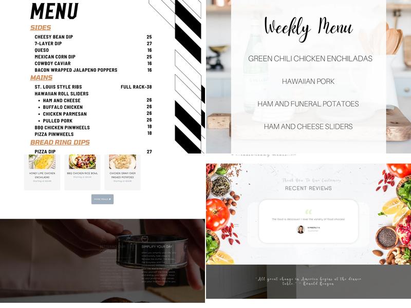 Dinnertime Meals Menu