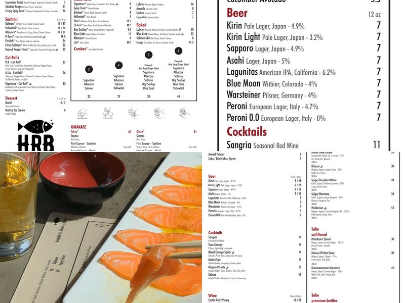 HRB Experience Century City Menu