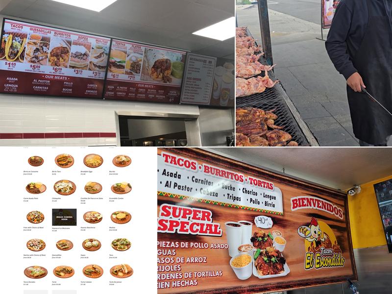 Tacos El Escondido Menu