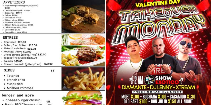 Generosa Bar & Lounge And Restaurant Menu