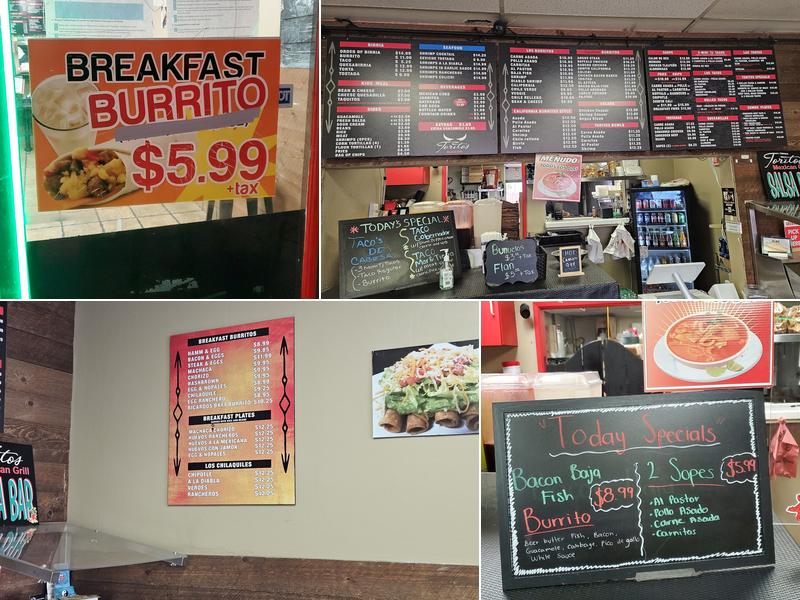 Toritos Mexican Grill Menu