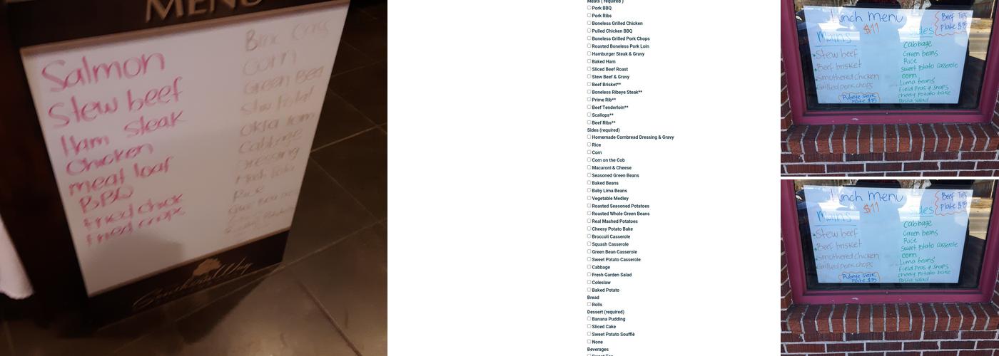 Southernway Catering Menu