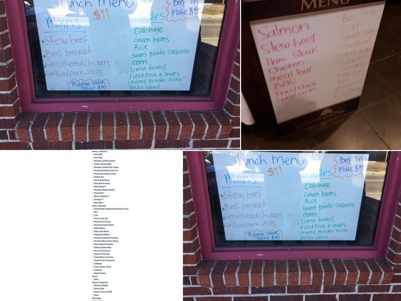 Southernway Catering Menu