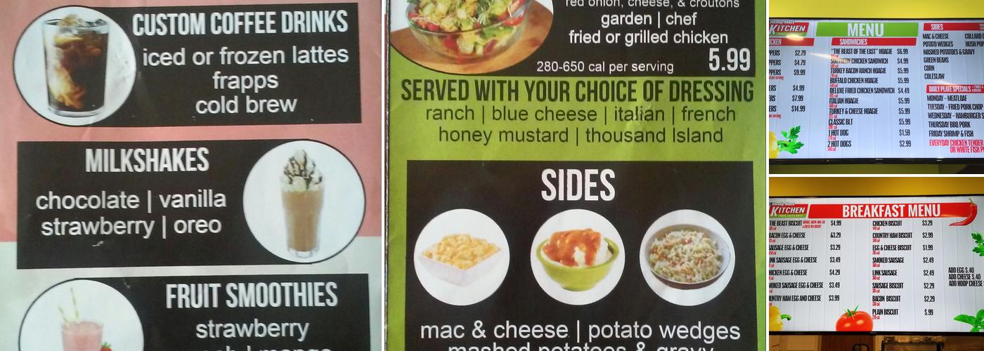 Handy Mart Kitchen Menu