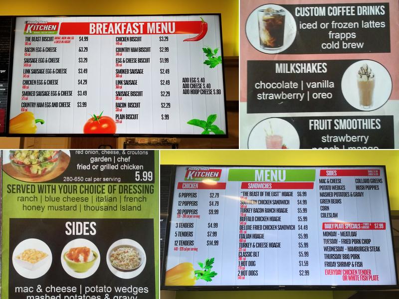Handy Mart Kitchen Menu