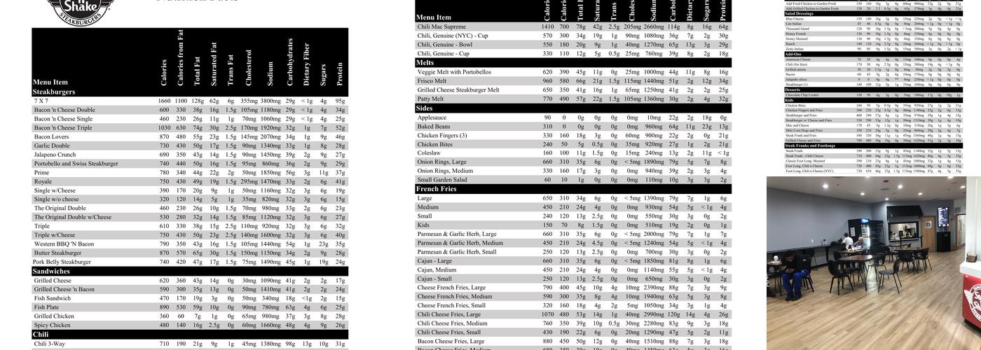 Steak 'n Shake Menu