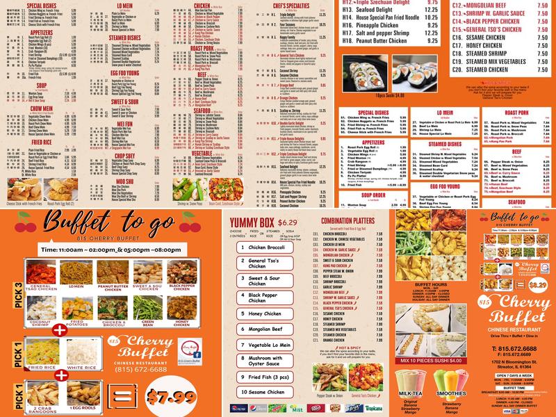 815 Cherry Buffet Menu