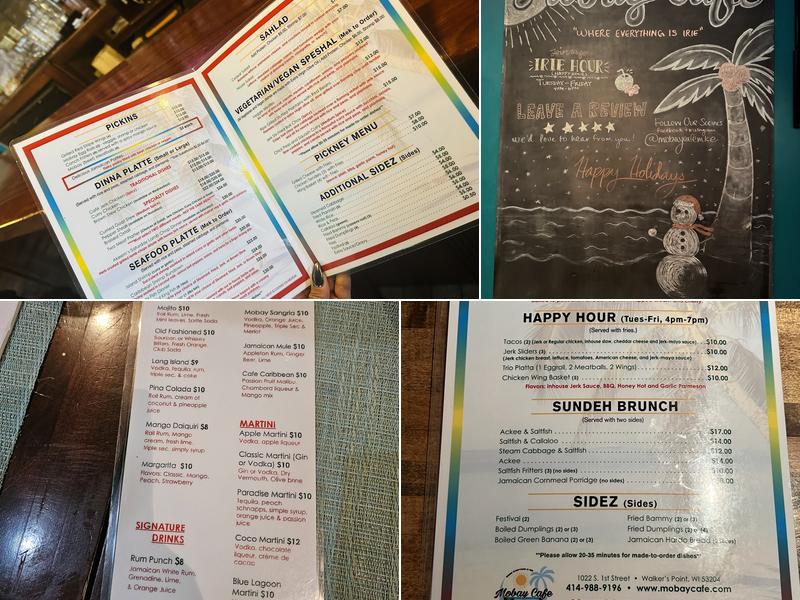 Mobay Cafe Menu