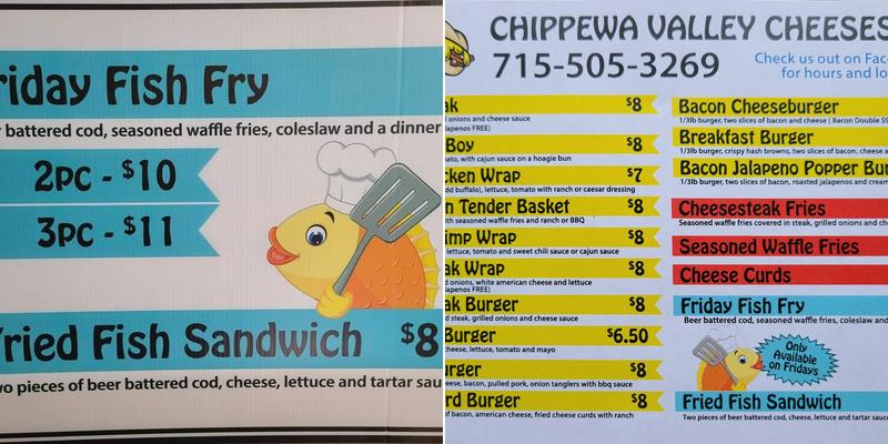 Chippewa Valley Cheesesteak Menu
