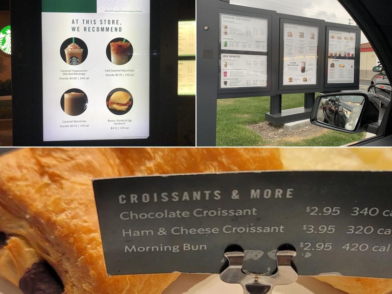 Starbucks Coffee Company Menu