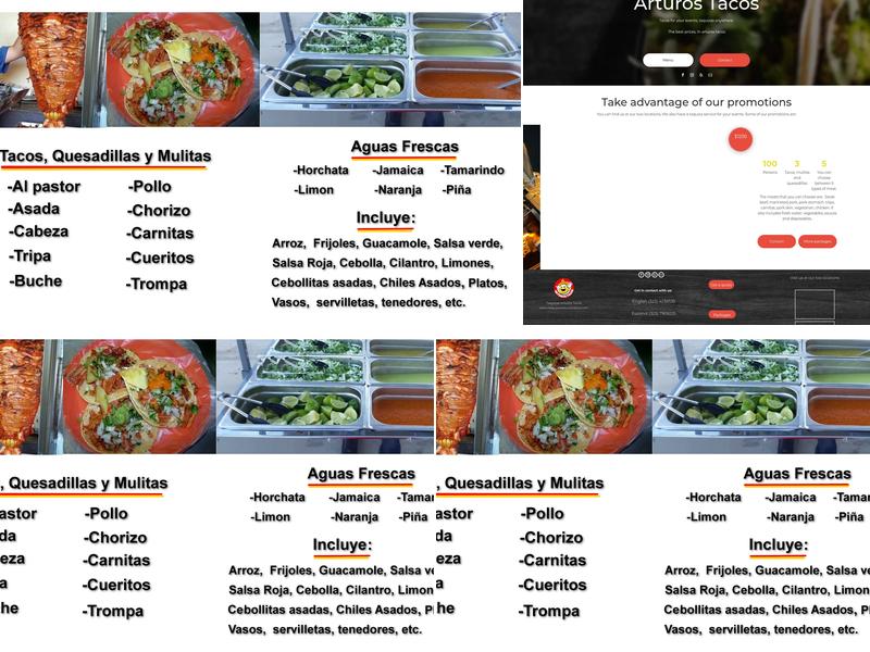 Arturos Tacos Taquizas Menu