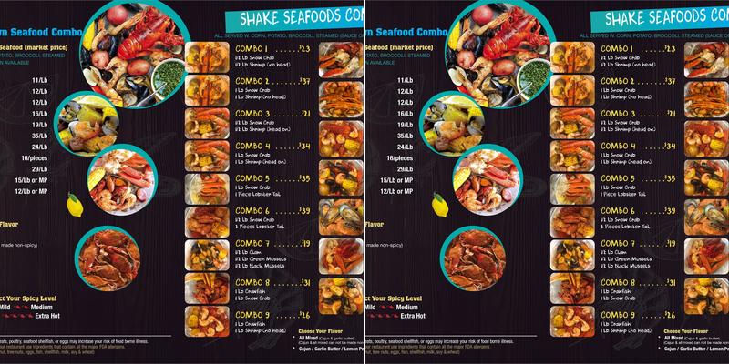 Shake Seafoods Menu