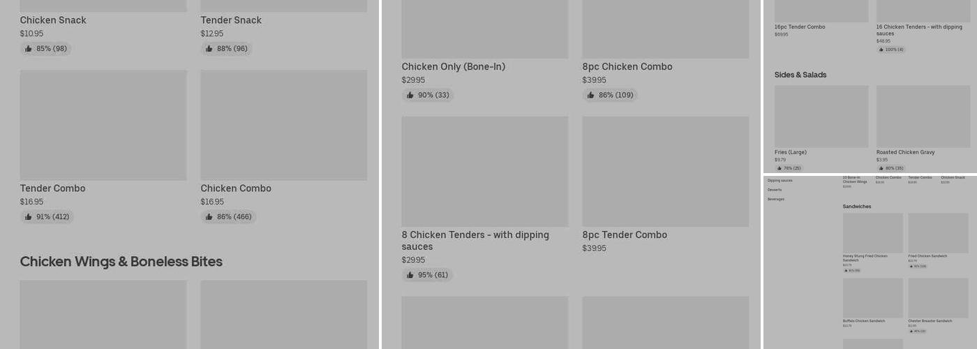 Chester Fried Menu