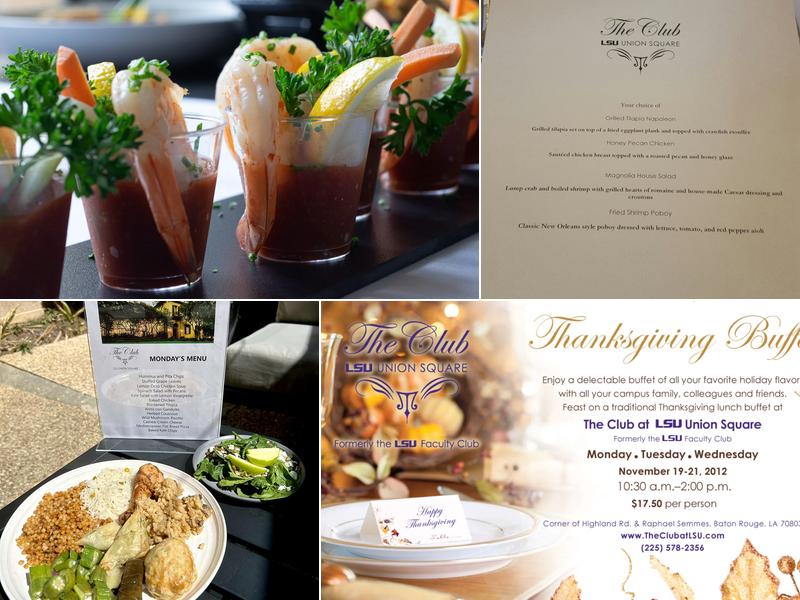LSU Club at Union Square Menu