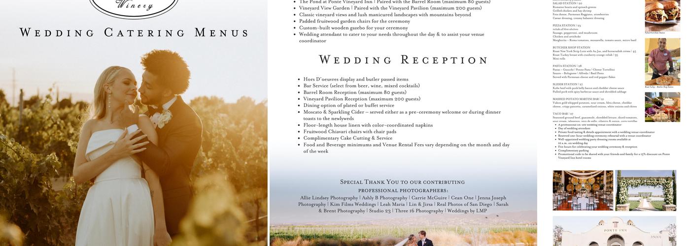 Poolside Bar & Café at Ponte Vineyard Inn Menu