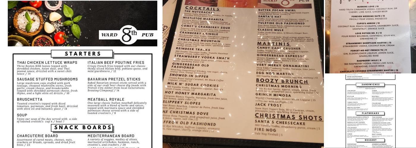 8th Ward Pub Menu