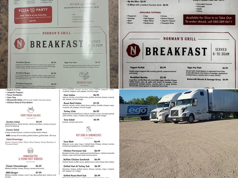 Norman's Country Store & Grill Menu