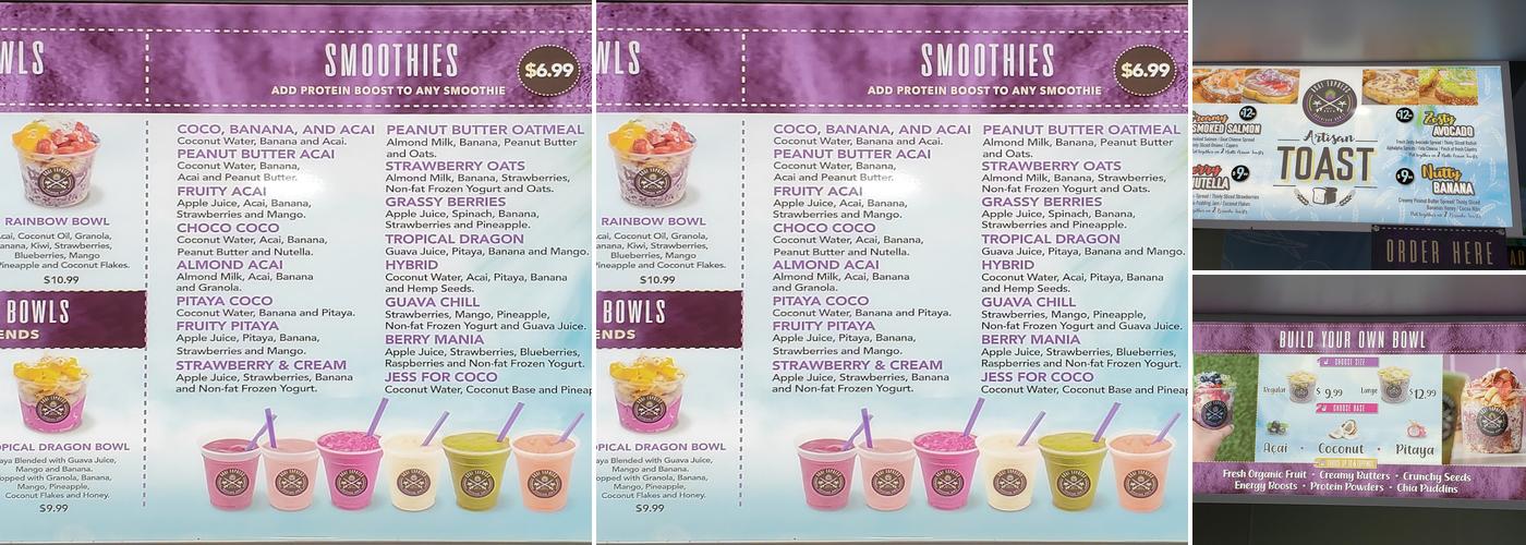 Acai Express Menu