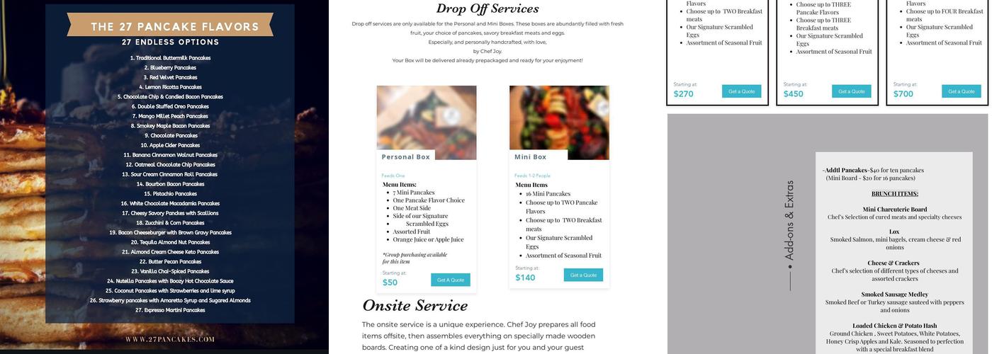 27 Pancakes Breakfast Co. Menu