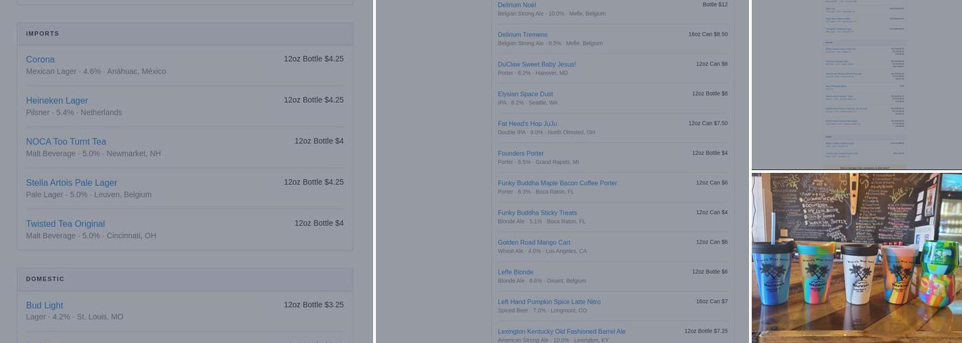 World's Most Famous Brewery Menu