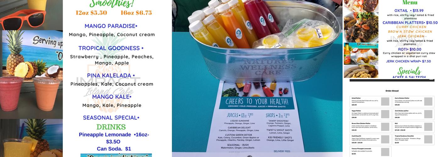 Impact Island Cafe Menu