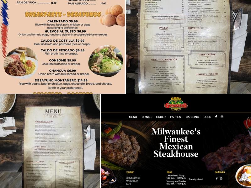 Asadero Fiesta Garibaldi Menu