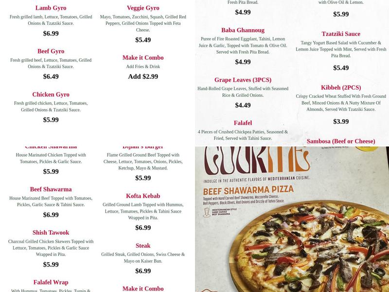 Dijlah Market & Grill Menu