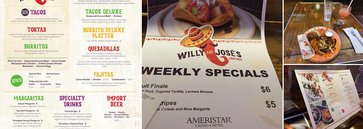 Willy and José’s Cantina Menu