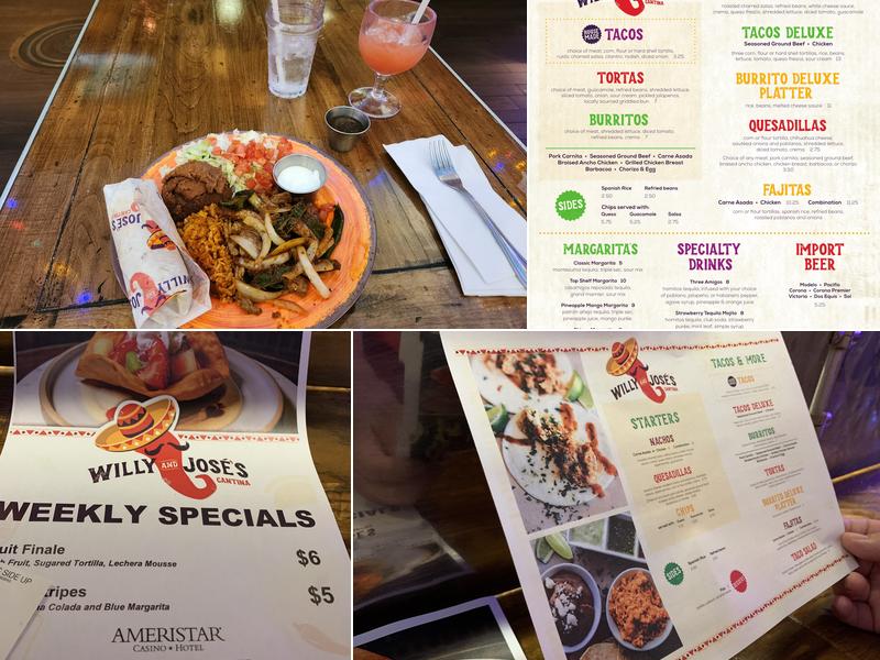 Willy and José’s Cantina Menu