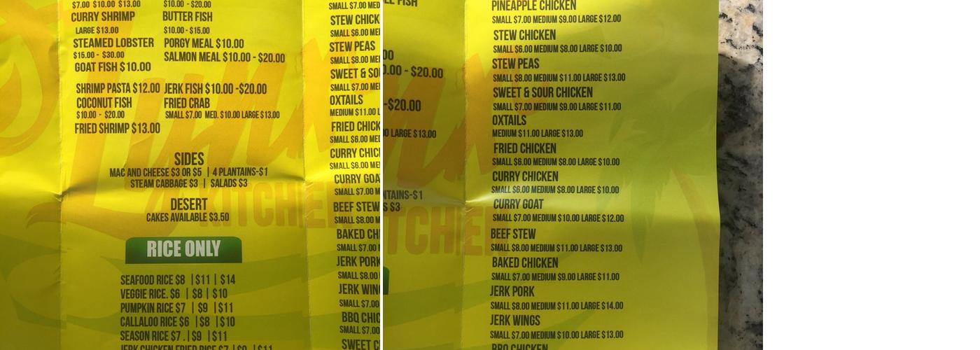 Lynx Kitchen Menu