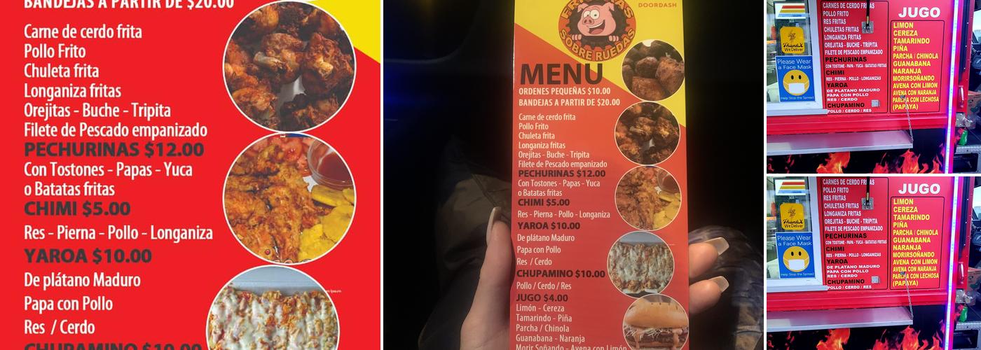 Frituras sobre Ruedas Menu