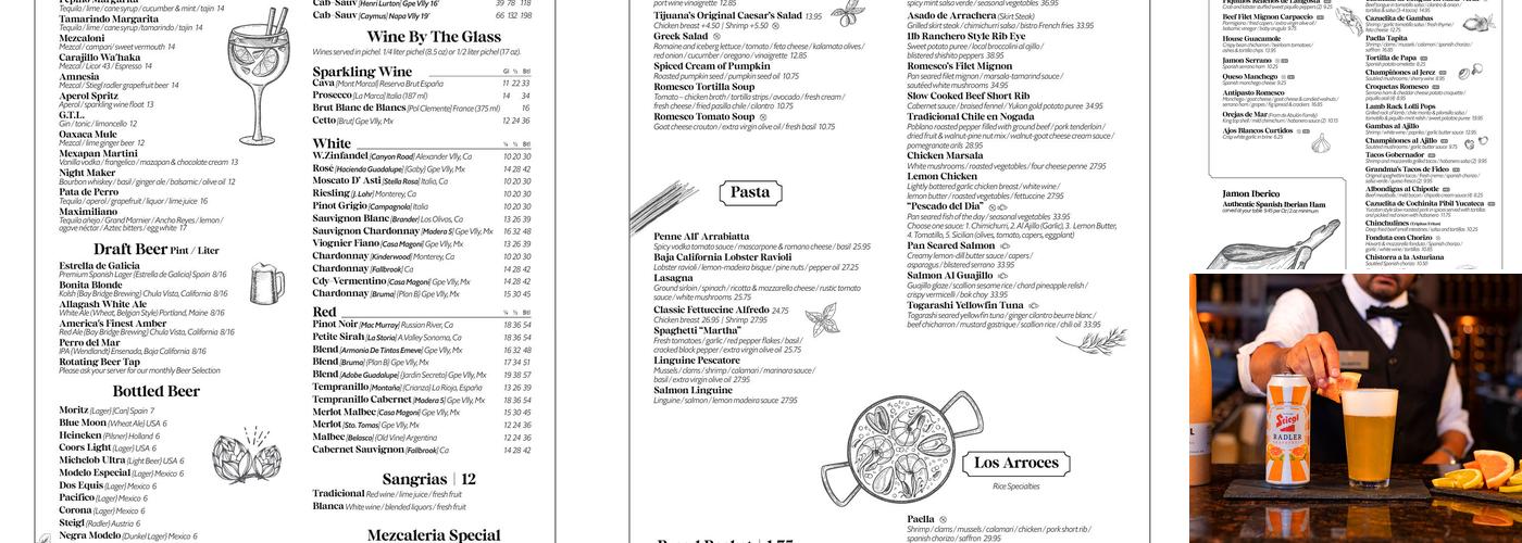 Tapas Bar Menu