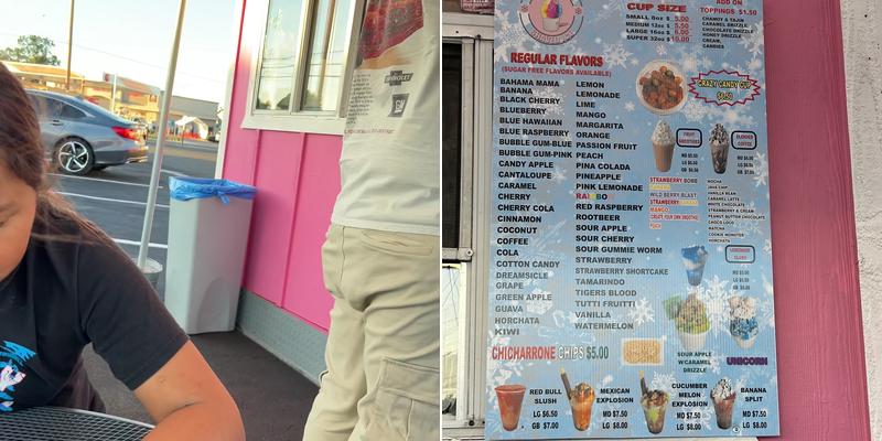 Heaven Snow Shaved Ice Menu