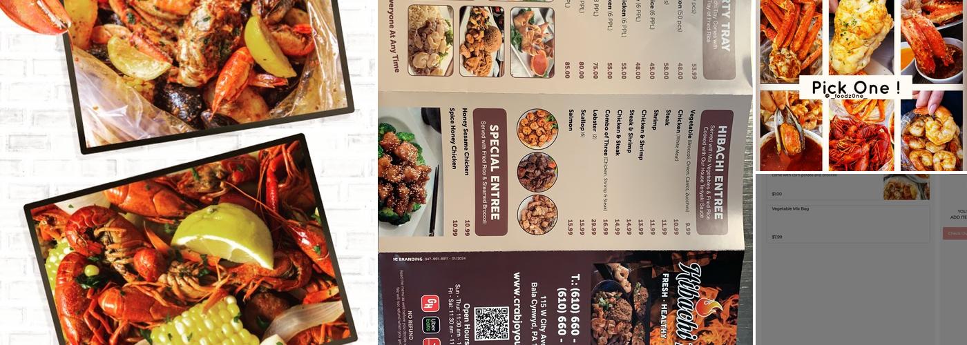 Crab Joyous & Hibachi Menu