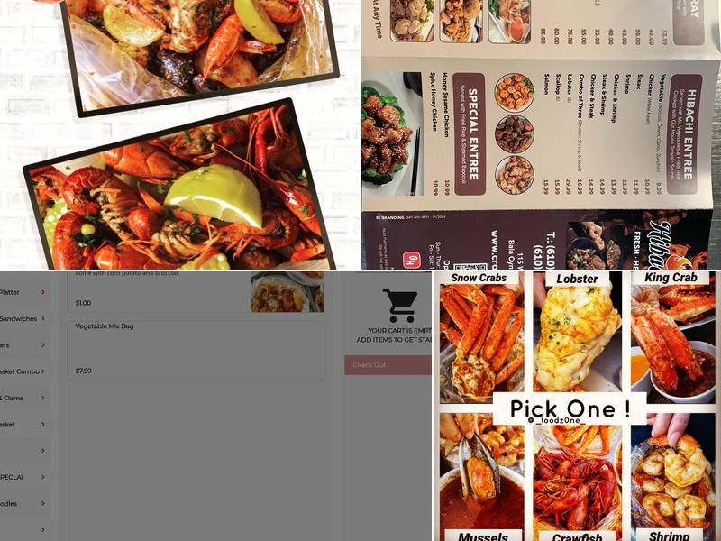Crab Joyous & Hibachi Menu