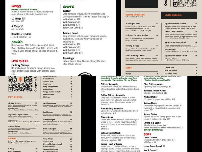 Kitchen at Bala Menu