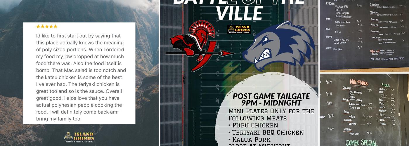 Island Grinds Menu