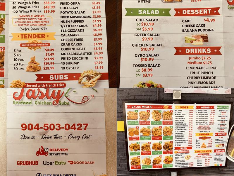 tasty fish & chicken Menu