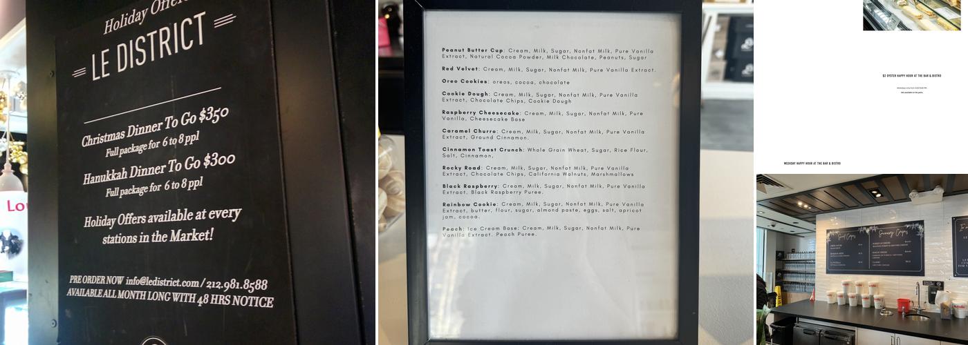 Le District Menu