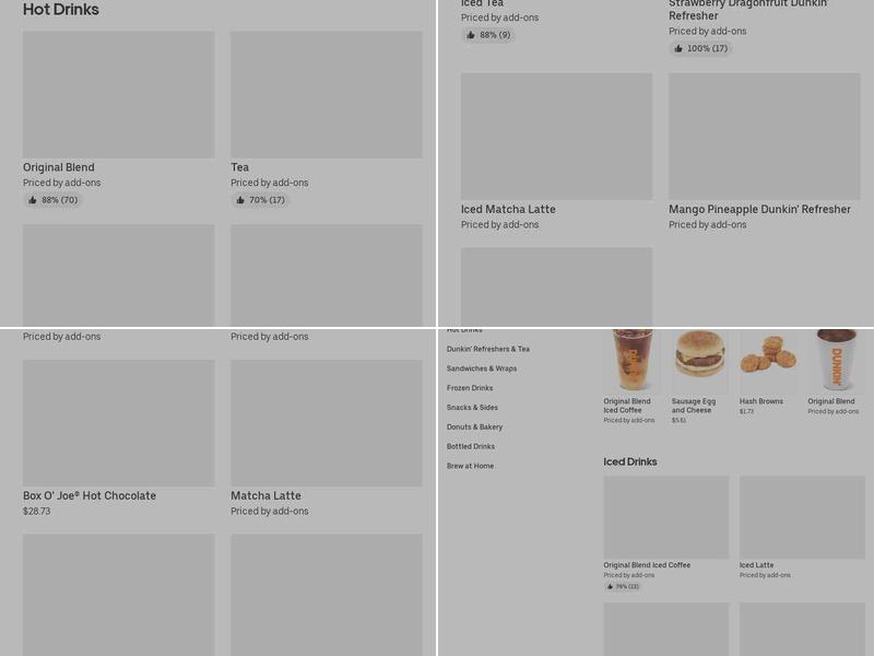 Dunkin' Menu
