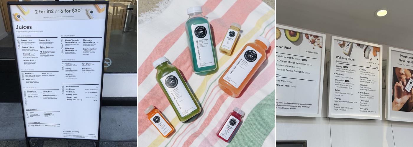 Pressed Juicery Menu