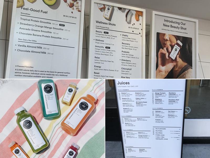 Pressed Juicery Menu