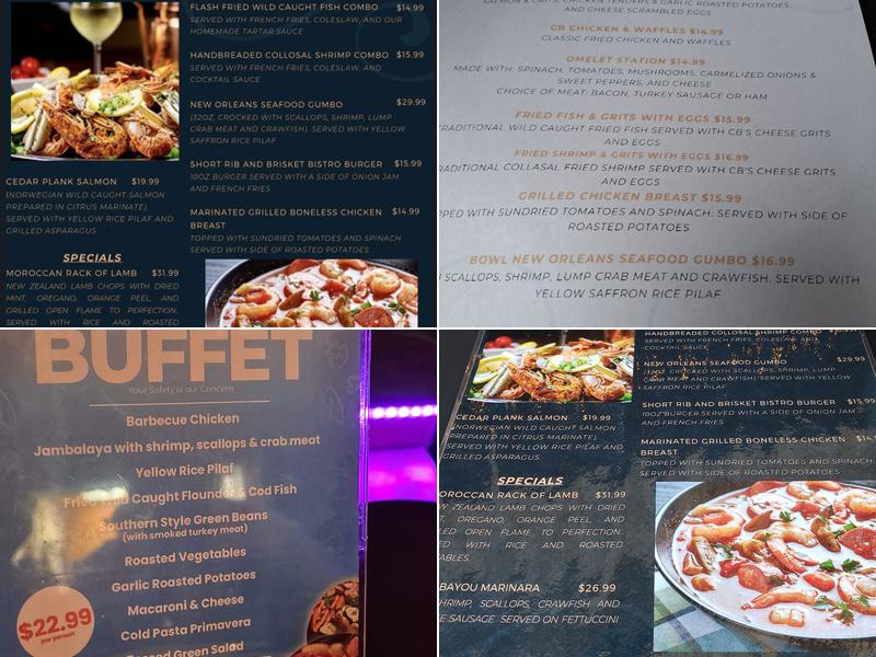 CB Bistro and Jazz Club Menu