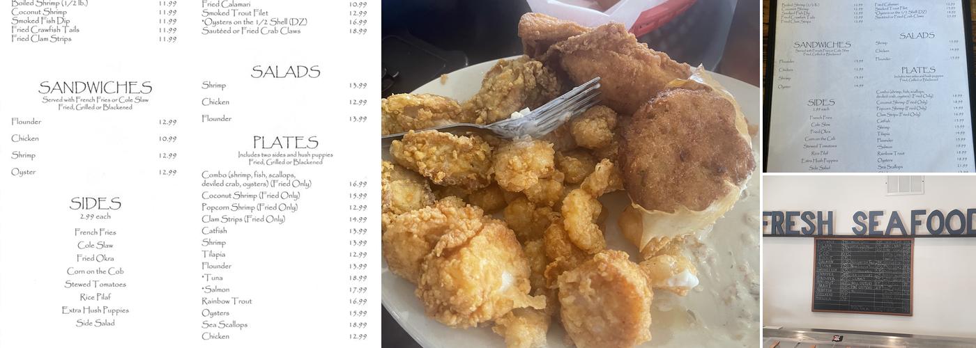 Jolly Roger seafood Menu