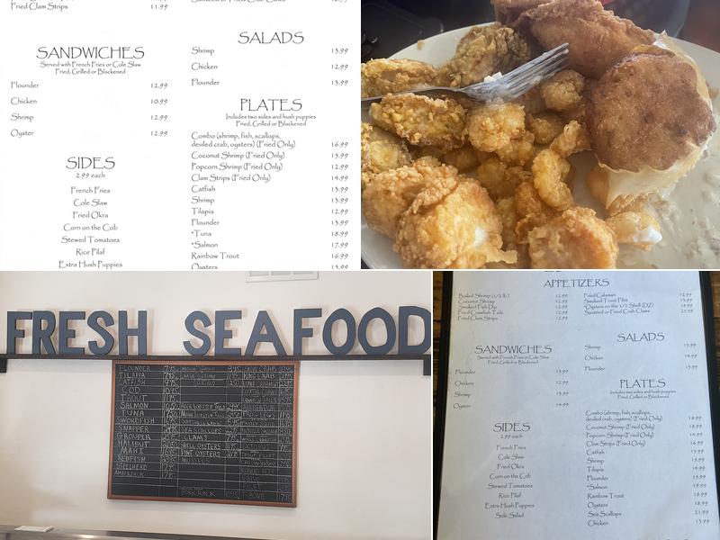 Jolly Roger seafood Menu